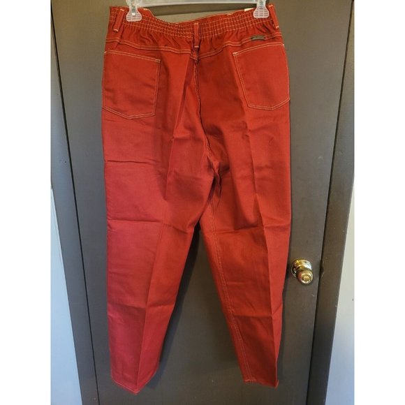 Lady Maverick Women's Elastic Waist Red Rust Wash Jeans Size 20 1/2 Made in USA - Picture 2 of 4